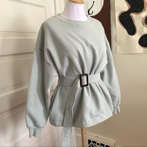 Zara Belted Sweatshirt